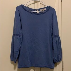 BRAND NEW - Loft Periwinkle Bubble Sleeve Top